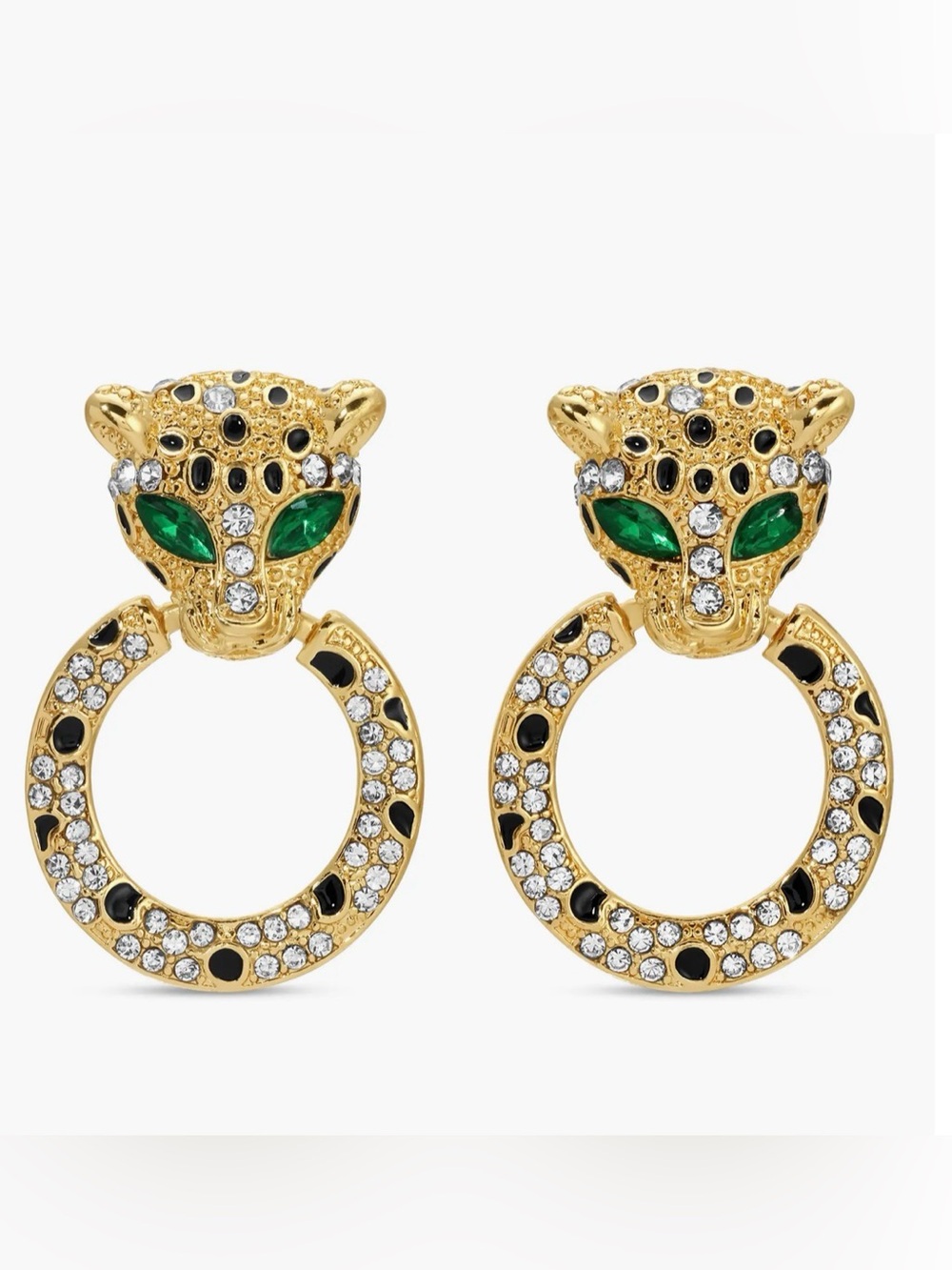 Eye Candy Alicia CZ Baby Leopard Statement Earrings